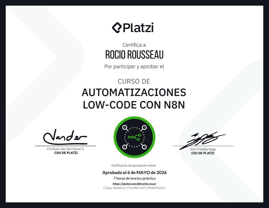 Automatizaciones Low-Code N8N — Platzi